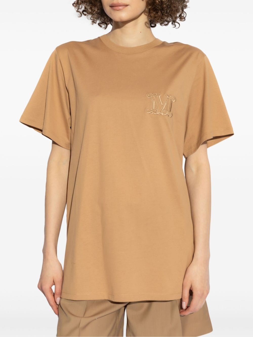 monogram-embroidered cotton T-shirt - 3