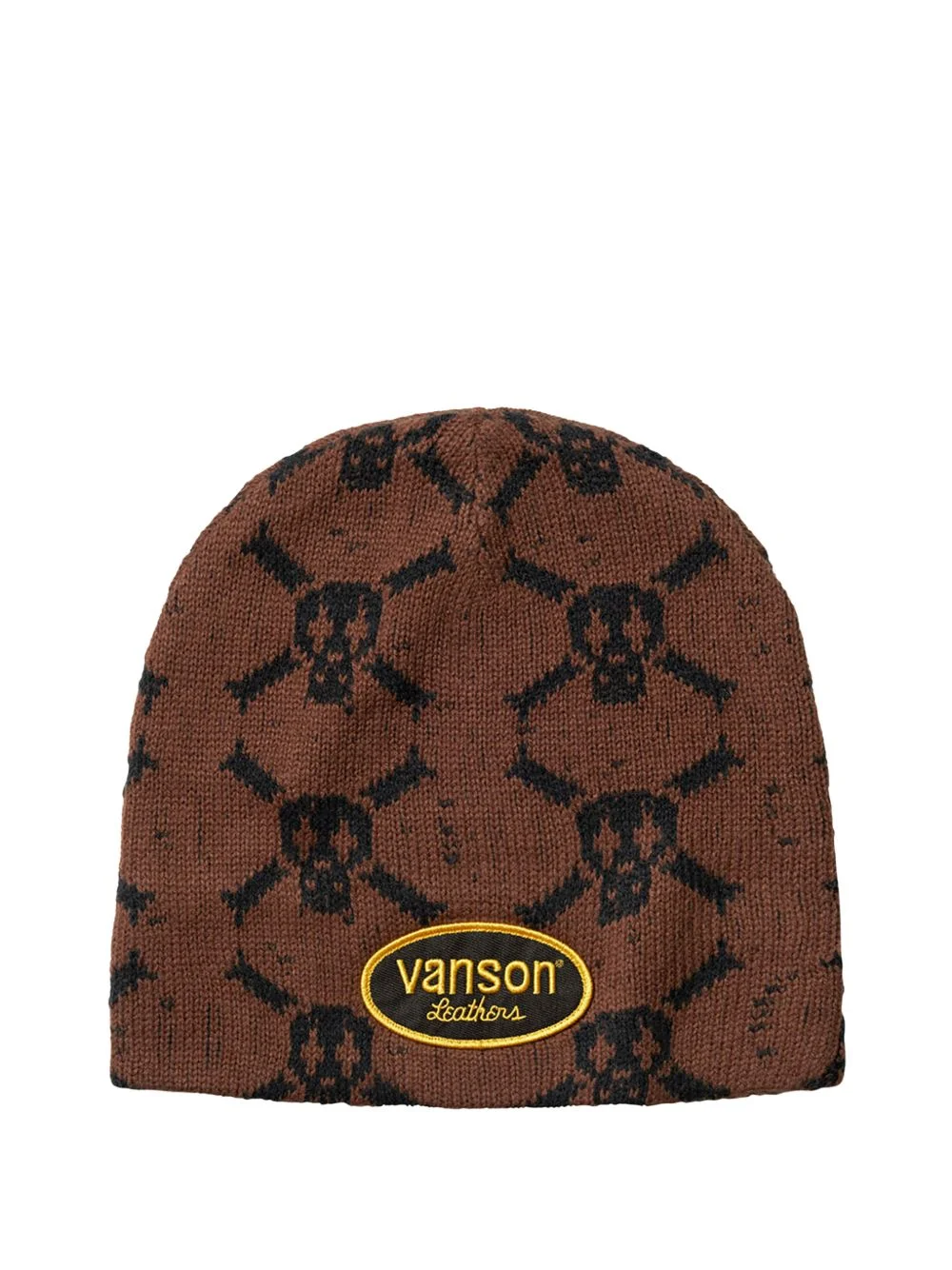 x Vanson Leathers skull-intarsia beanie hat - 1