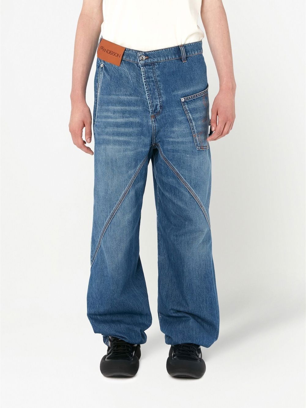 oversized twisted wide-leg jeans - 3