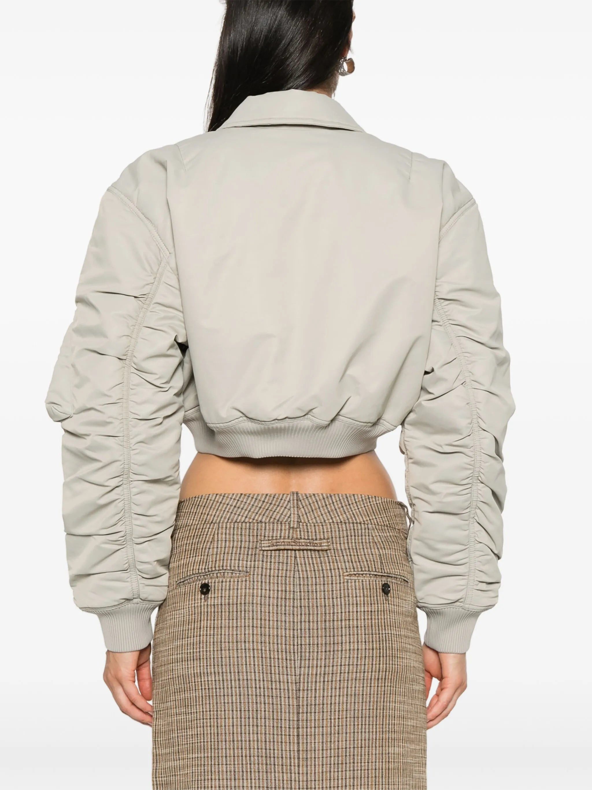 cropped padded bomber jacket - 4