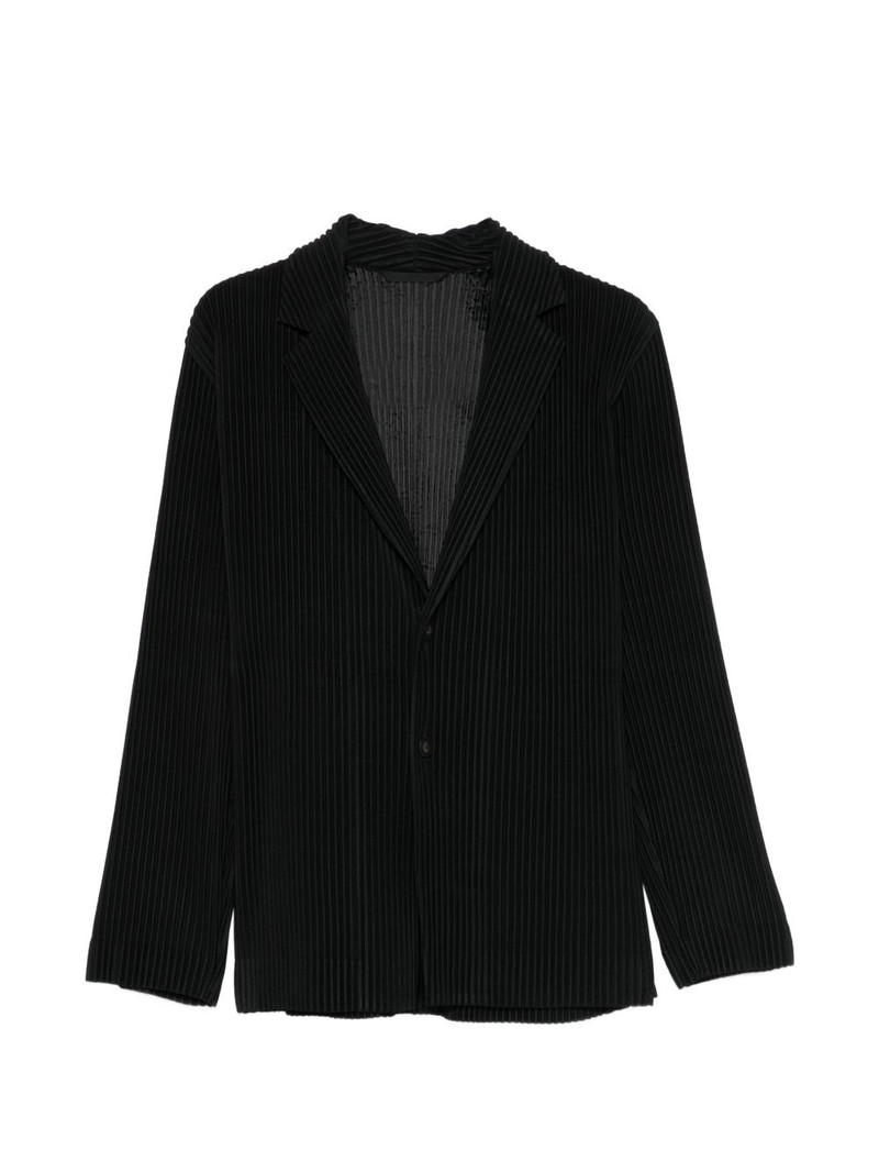 pleated button blazer 1