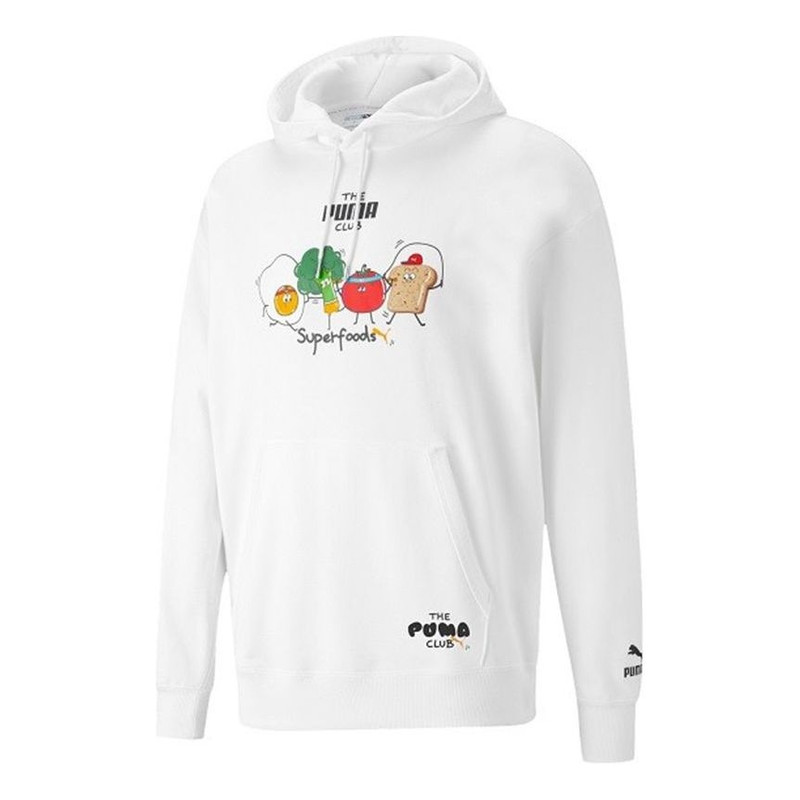 PUMA Club Graphic Living Series Funny Printing Knit Sports White 533198-02 - 1