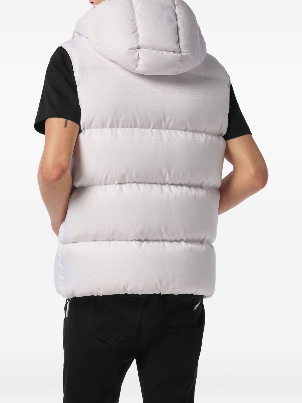 monogram quilted gilet - 4