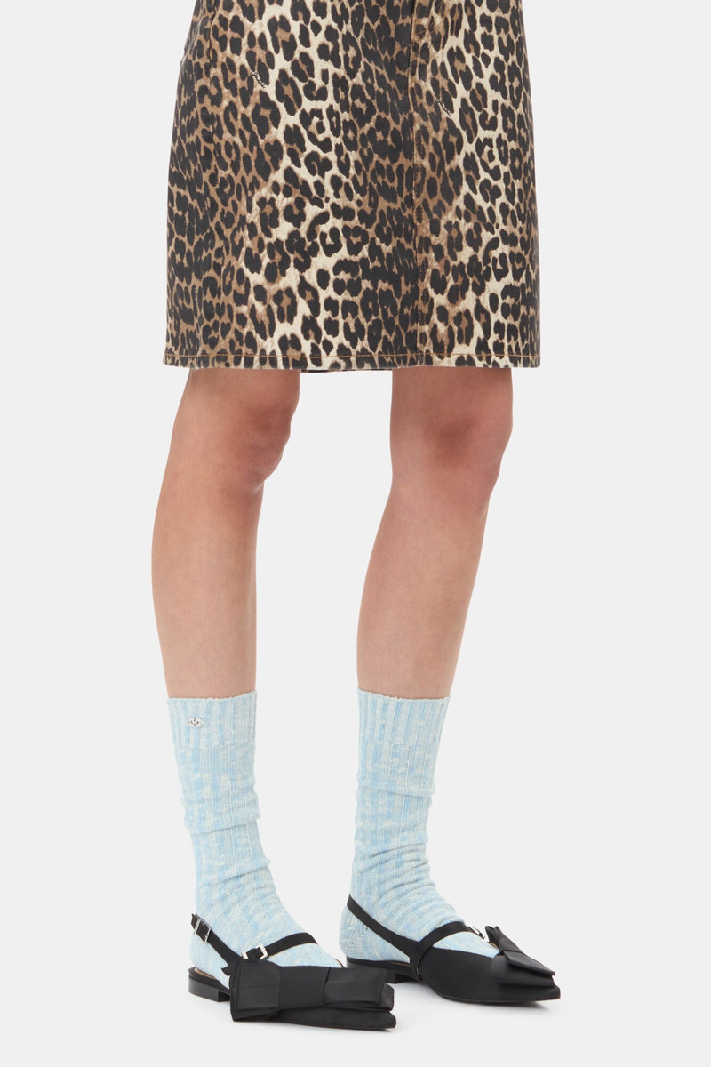 GANNI BLUE CHUNKY COTTON SOCKS outlook