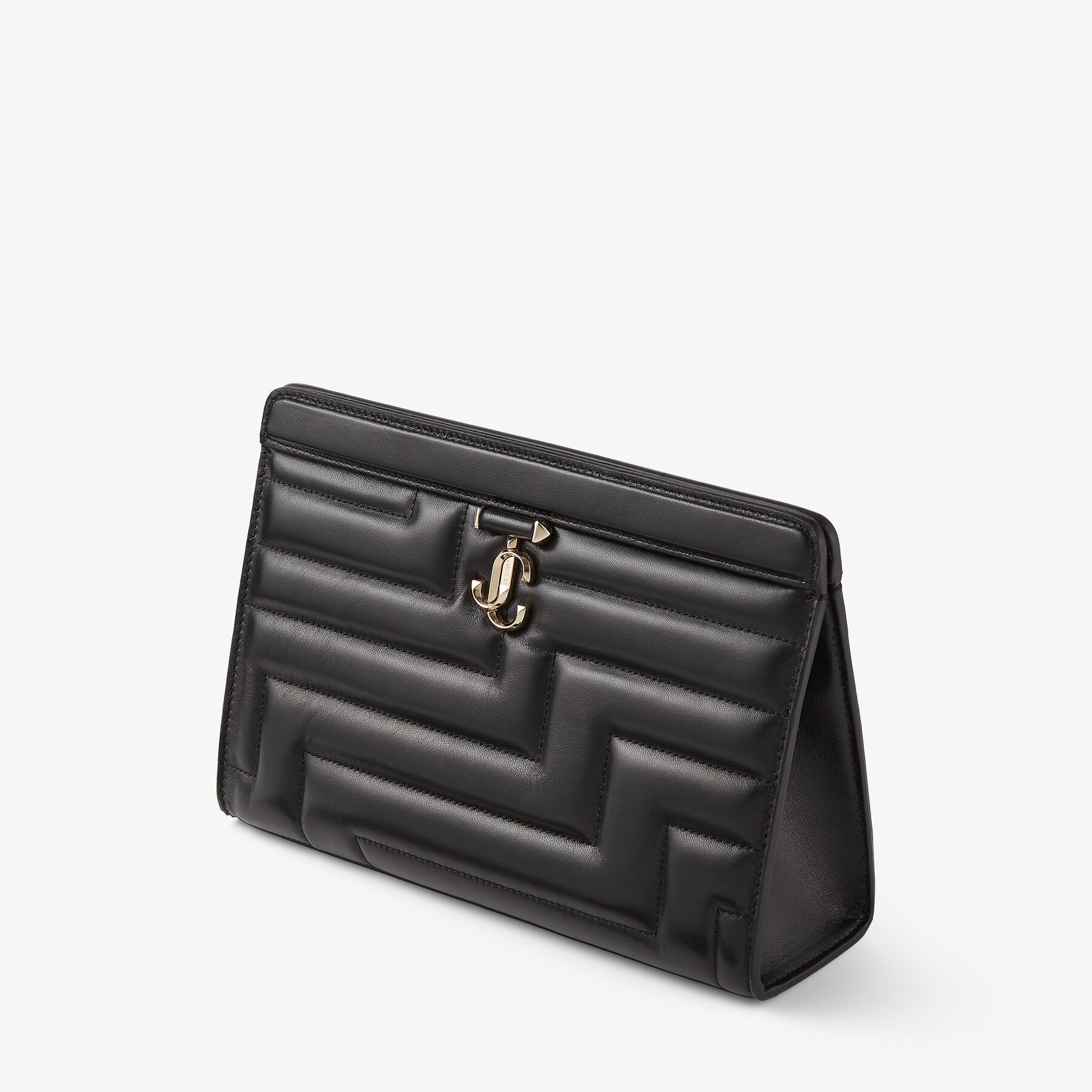 Varenne Avenue Pouch
Black Avenue Nappa Leather Pouch Bag with Light Gold JC Emblem - 3