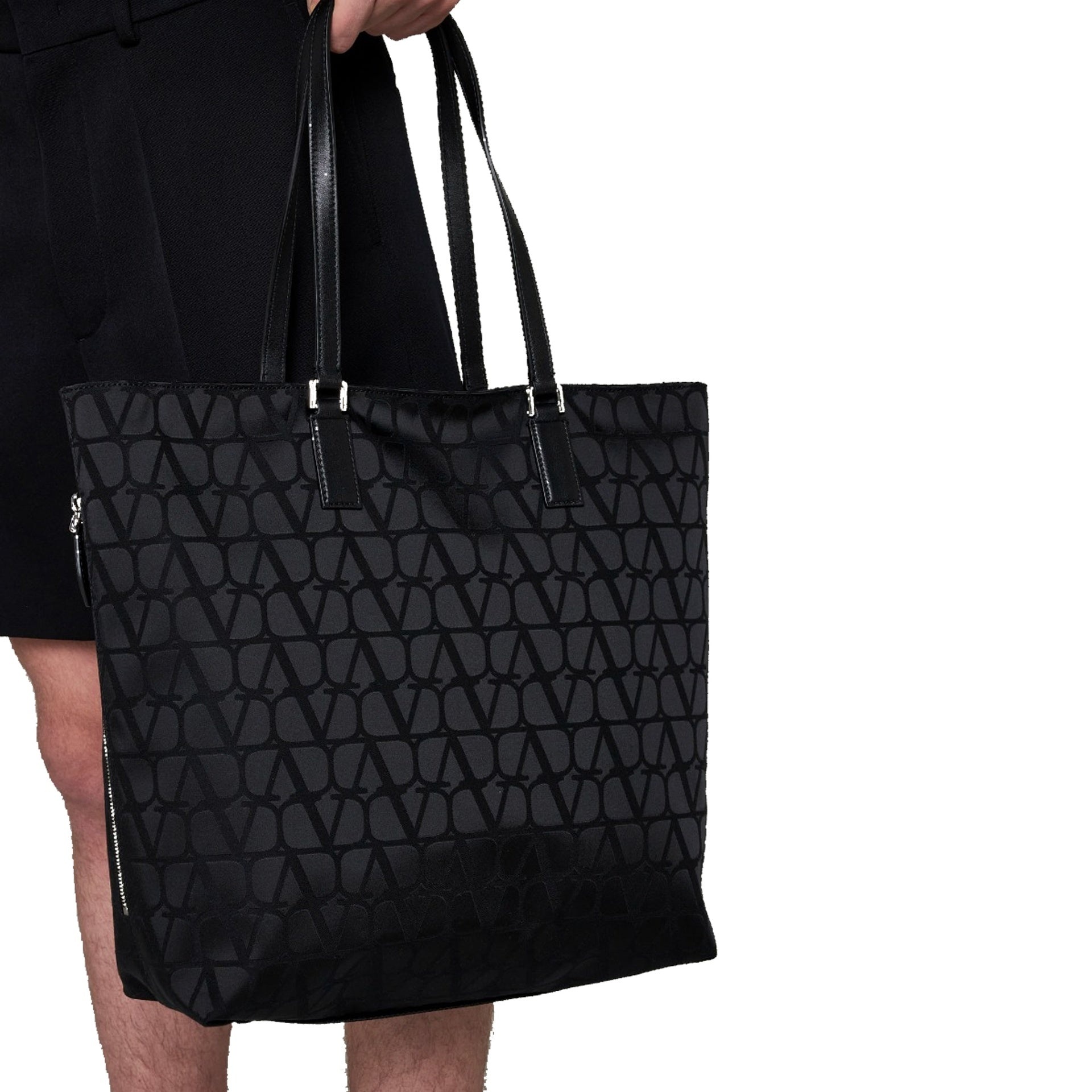 Toile Iconographe Shopping Bag in Technical Fabric with Leather Details - 6