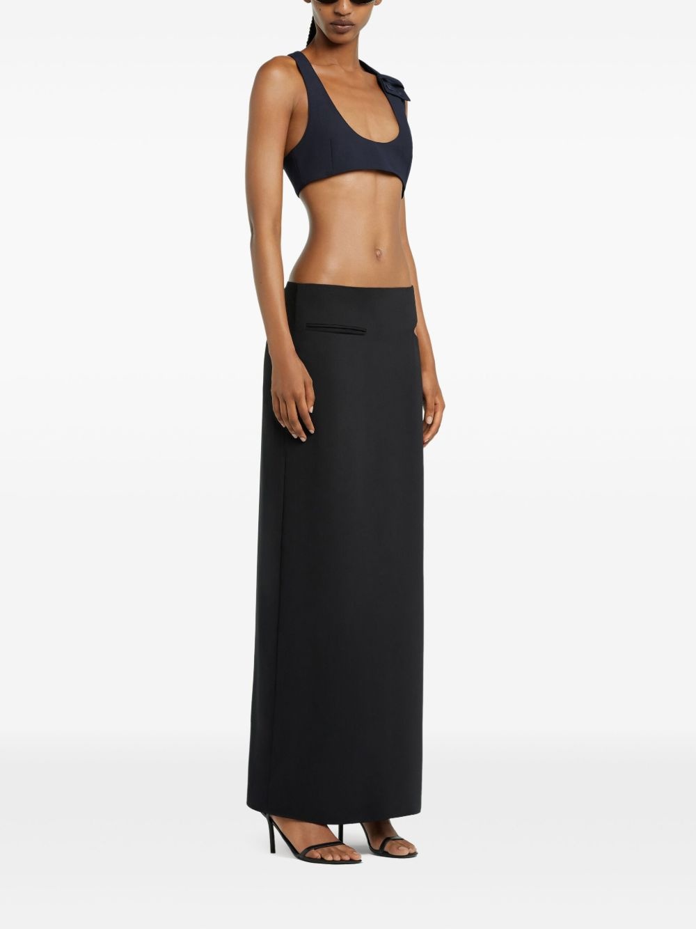 cut-out detail maxi skirt - 3