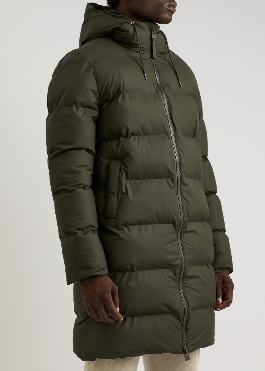 Rains Alta Long Quilted Rubberised Coat - 2