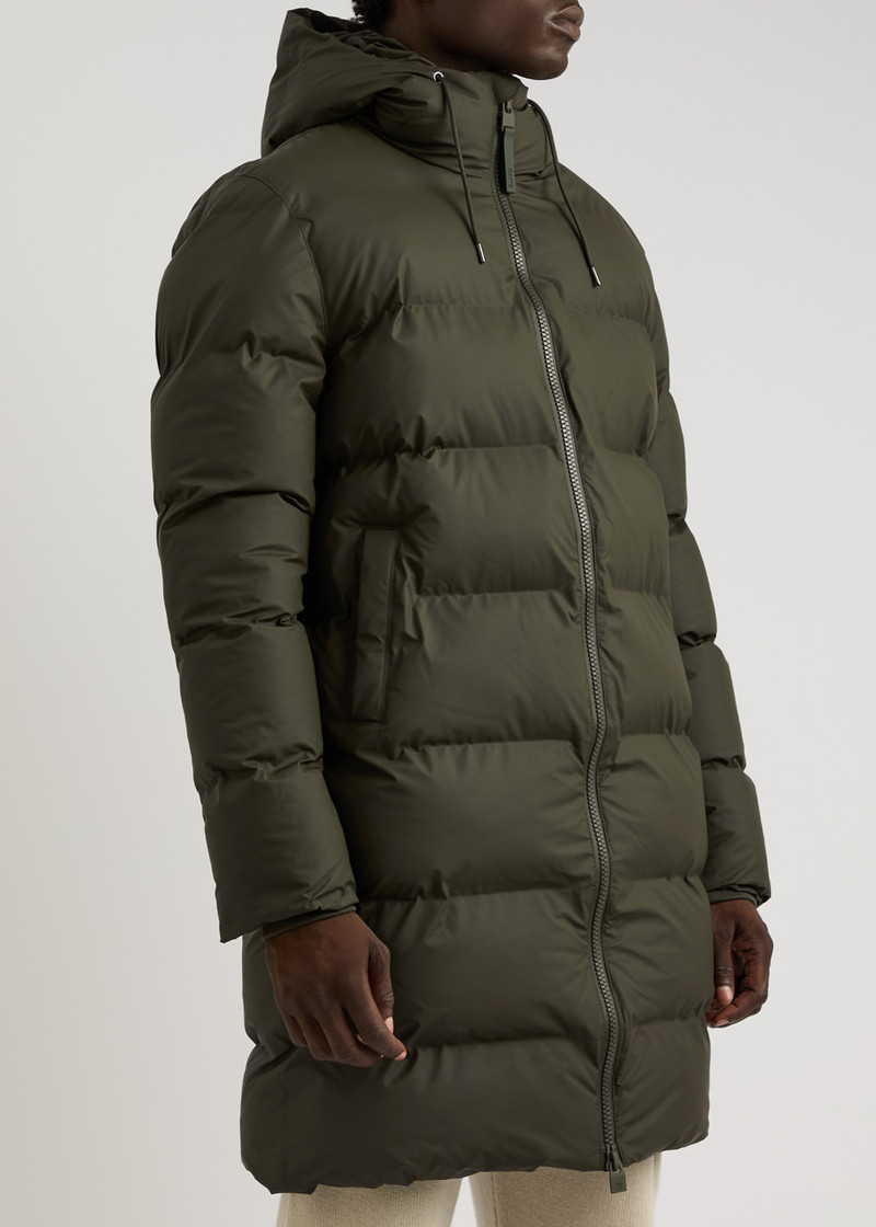 RAINS Rains Alta Long Quilted Rubberised Coat outlook