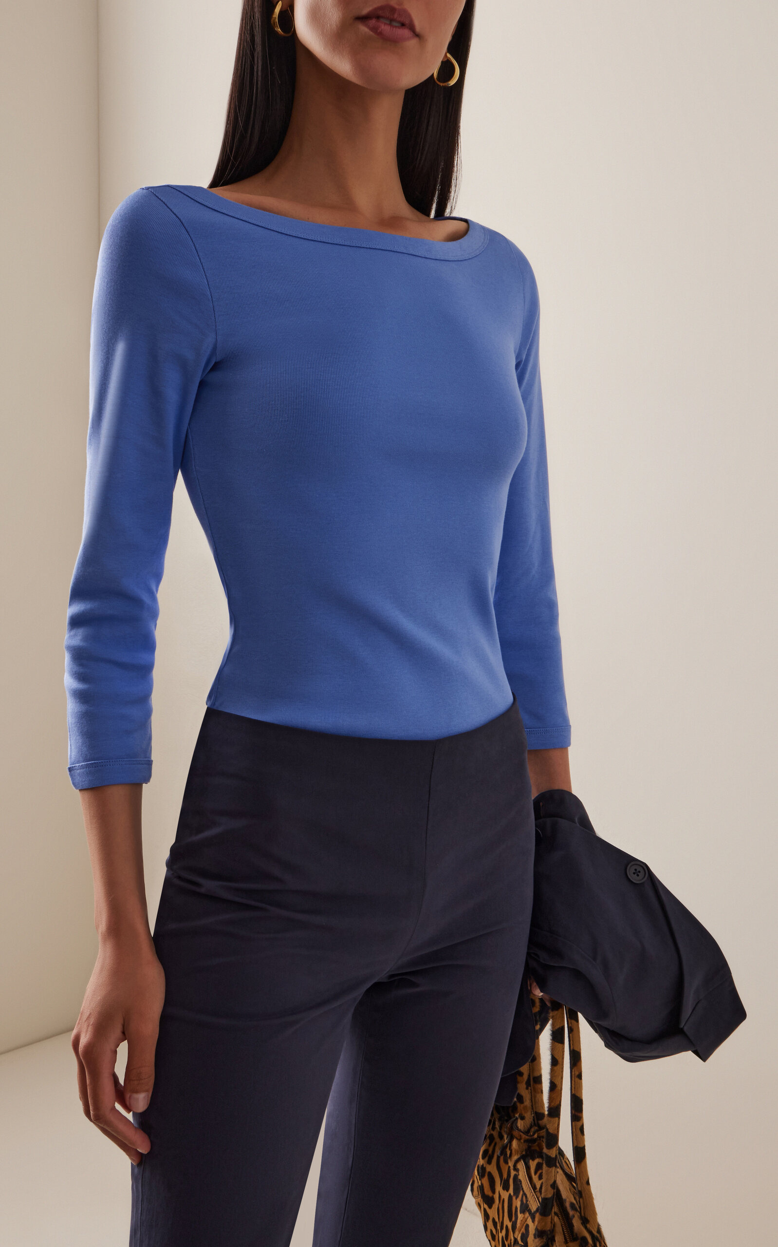 Steffi Cotton T-Shirt blue - 3