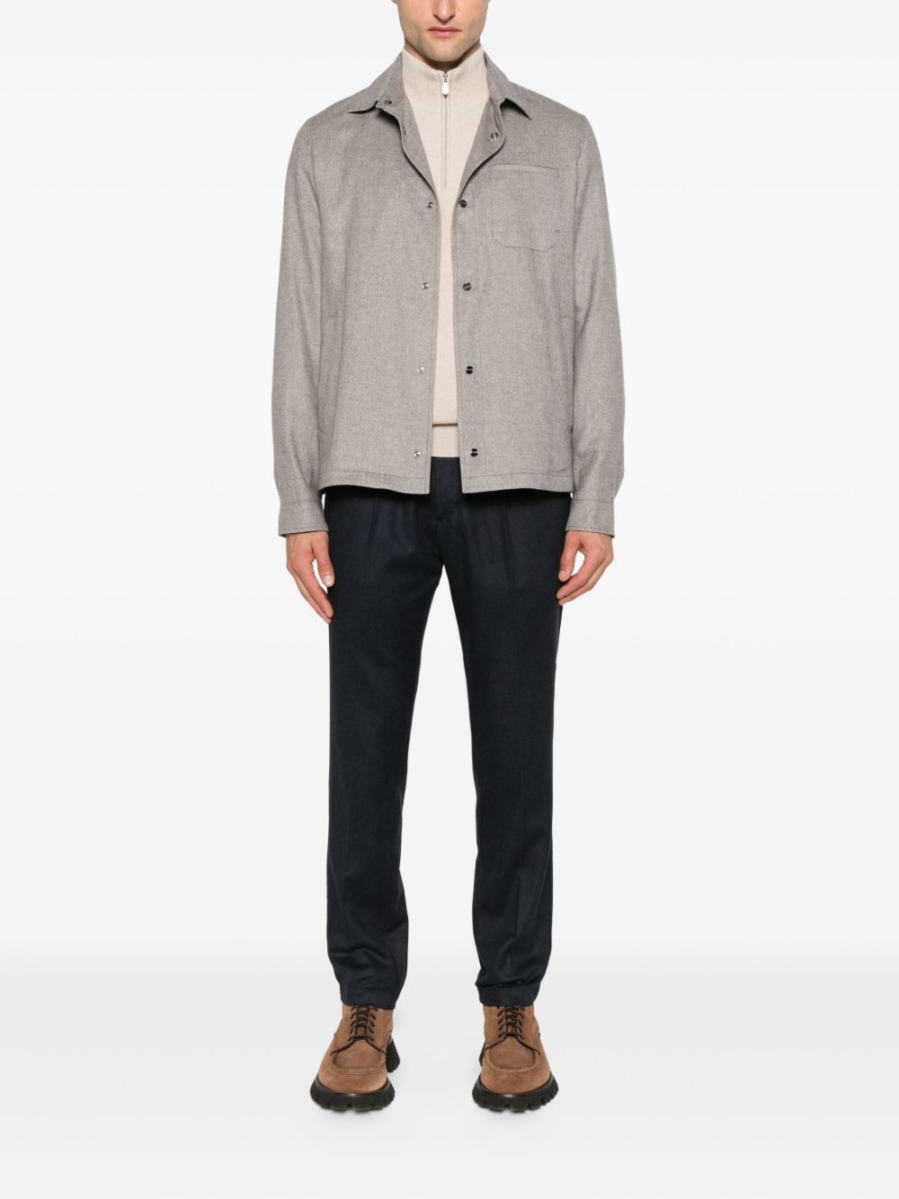 button-fastening patch-pocket jacket - 2