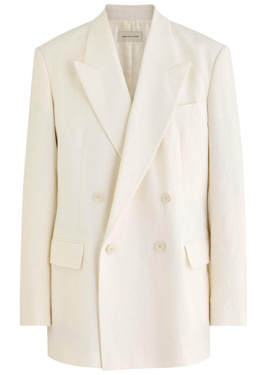 Dries Van Noten Bishop Double-breasted Linen-blend Blazer - 1