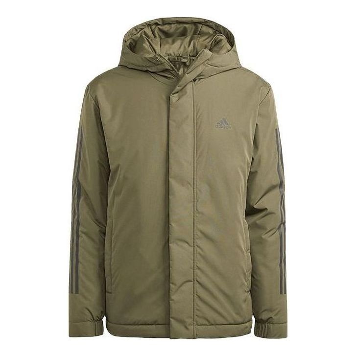 adidas 3-Stripes Hooded Jackets 'Olive Green' IP2535 - 1