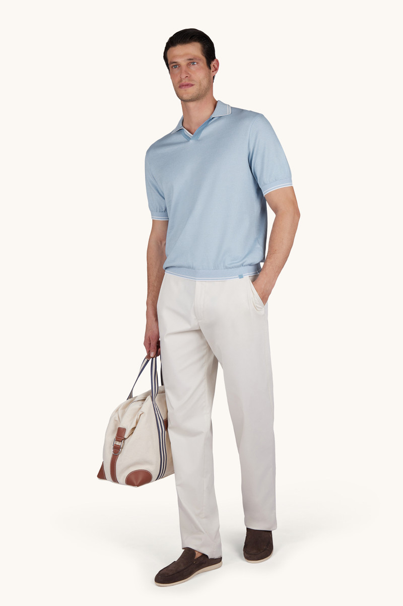 Paul & Shark POLO SHIRT WITH OPEN COLLAR IN PIUMA COTTON outlook