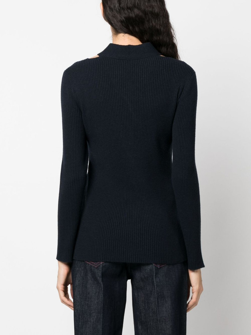 cut-out cable-knit detail jumper 4