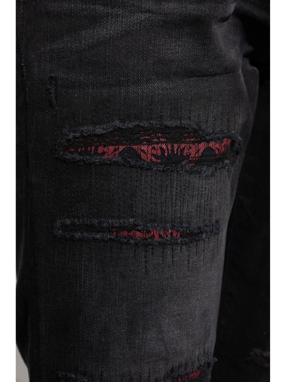 distressed bandana-detail jeans - 5