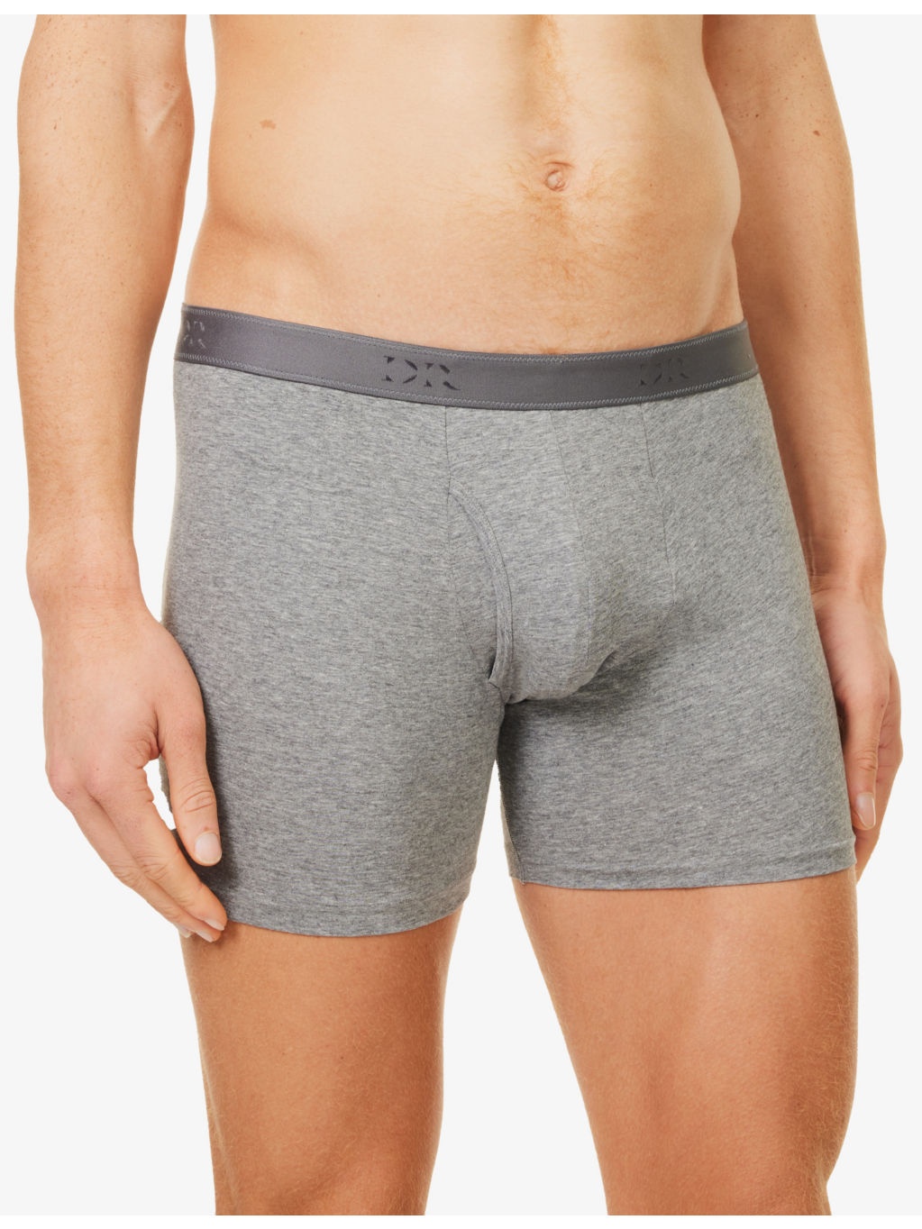 Jack 1 logo-waistband stretch-cotton trunks - 4