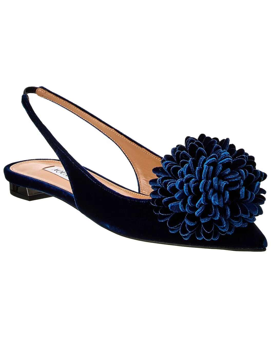 Aquazzura Couturier Velvet Slingback Flat - 1
