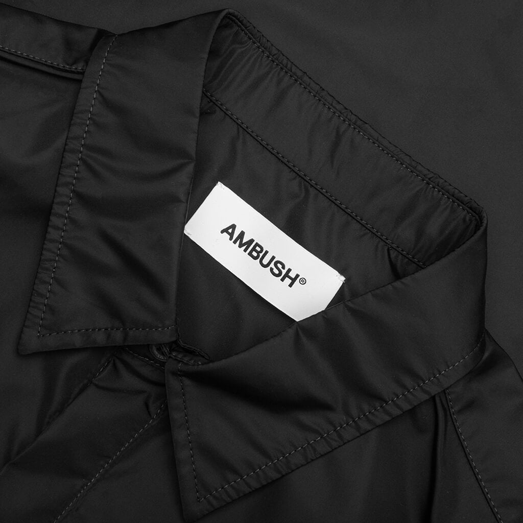 AMBUSH NYLON POCKET S/S SHIRT - BLACK/BLACK - 3
