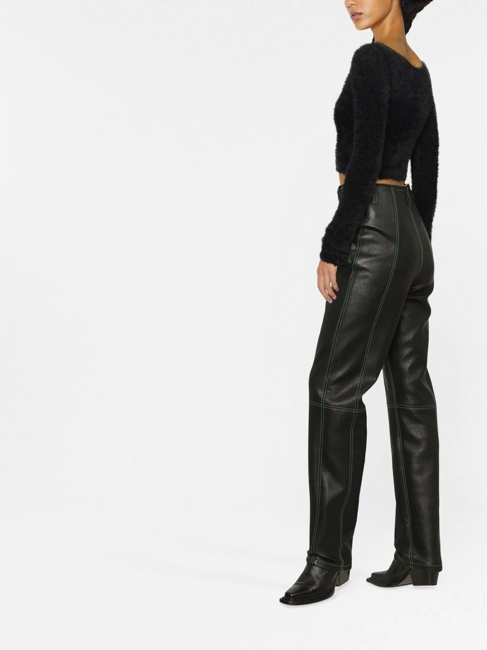 long-sleeve cropped jumper - 4