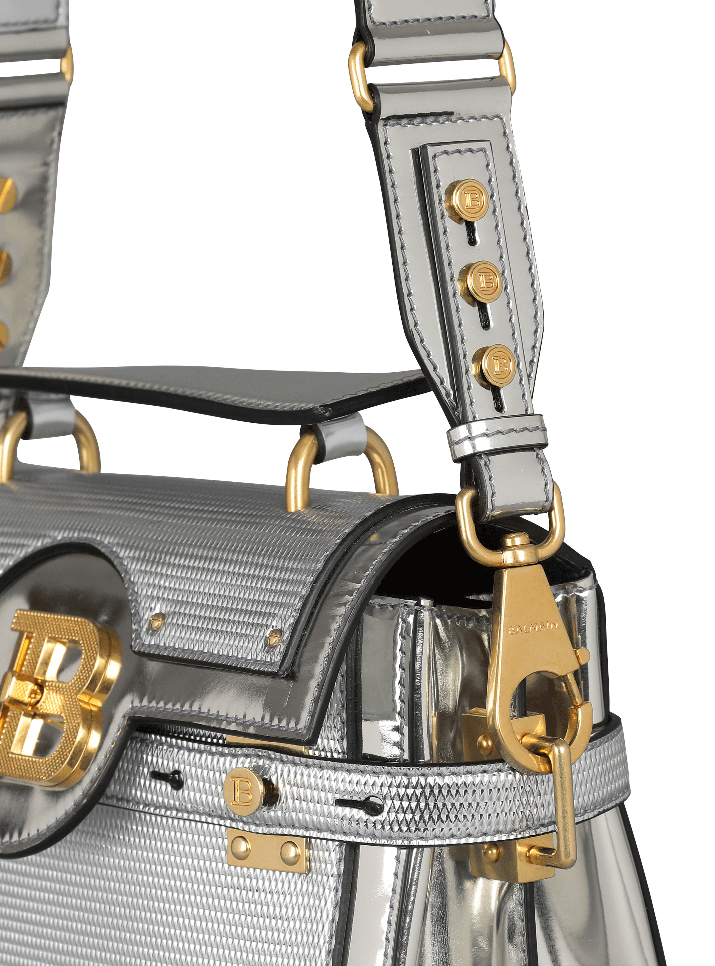 B-Buzz 23 bag in mirror-effect leather - 6