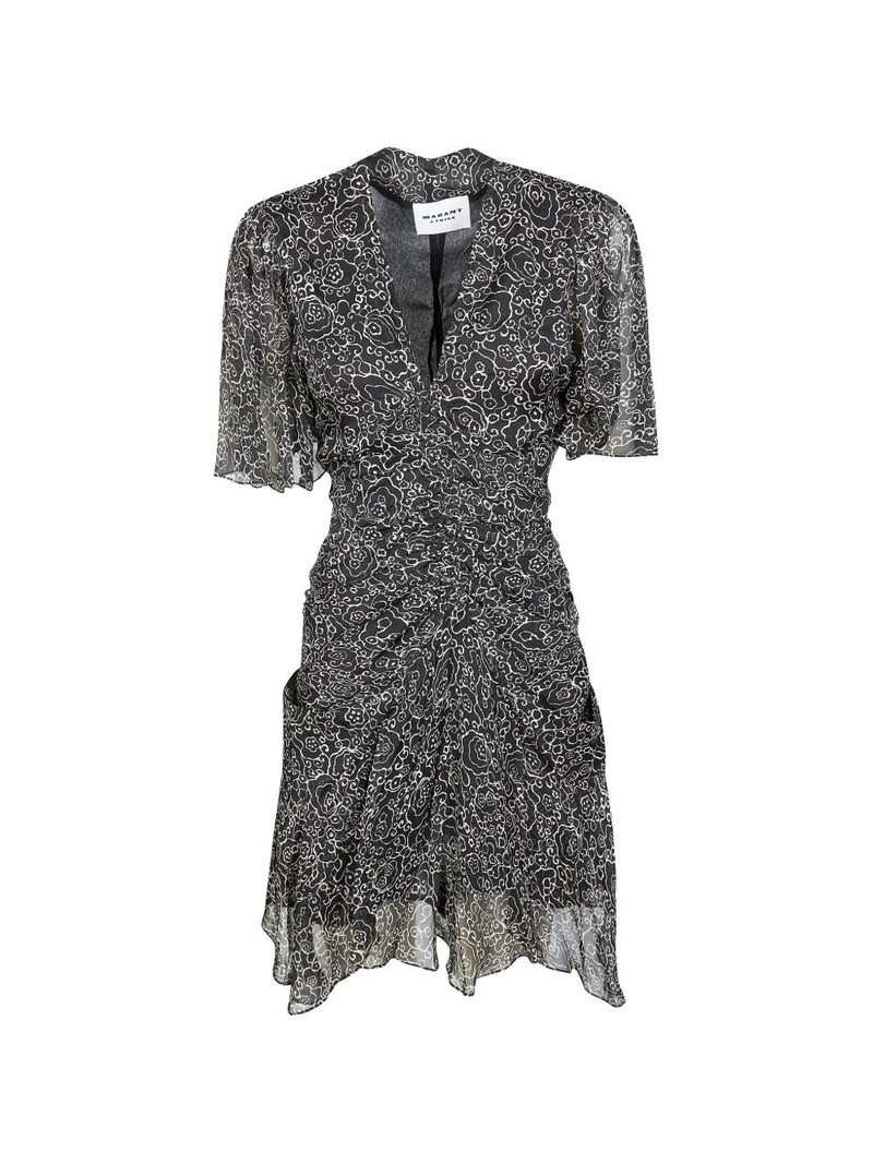 floral V-neck mini dress 1