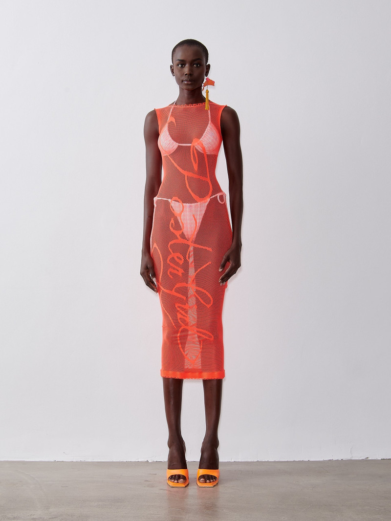 POSTER GIRL ALOHA MIDI DRESS CHILLI outlook