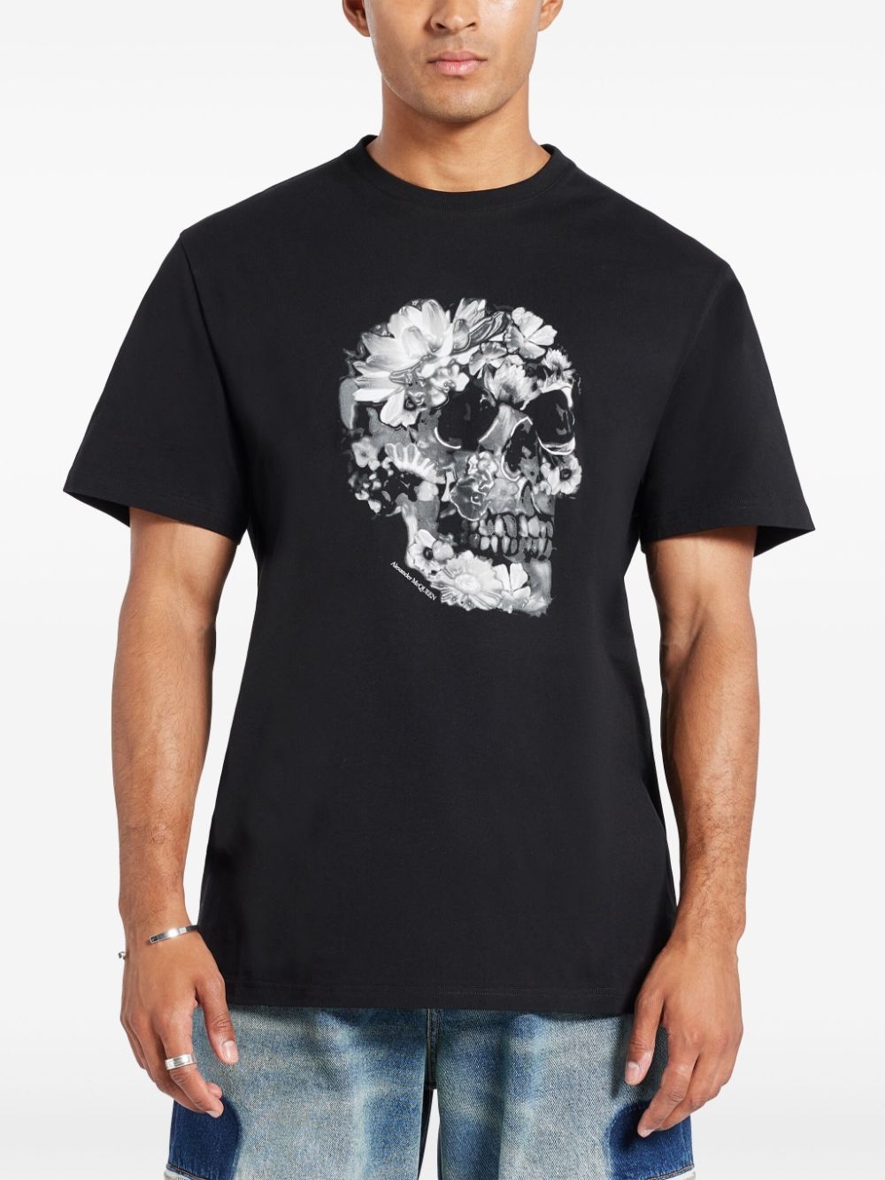 Wax Flower Skull-print T-shirt - 3