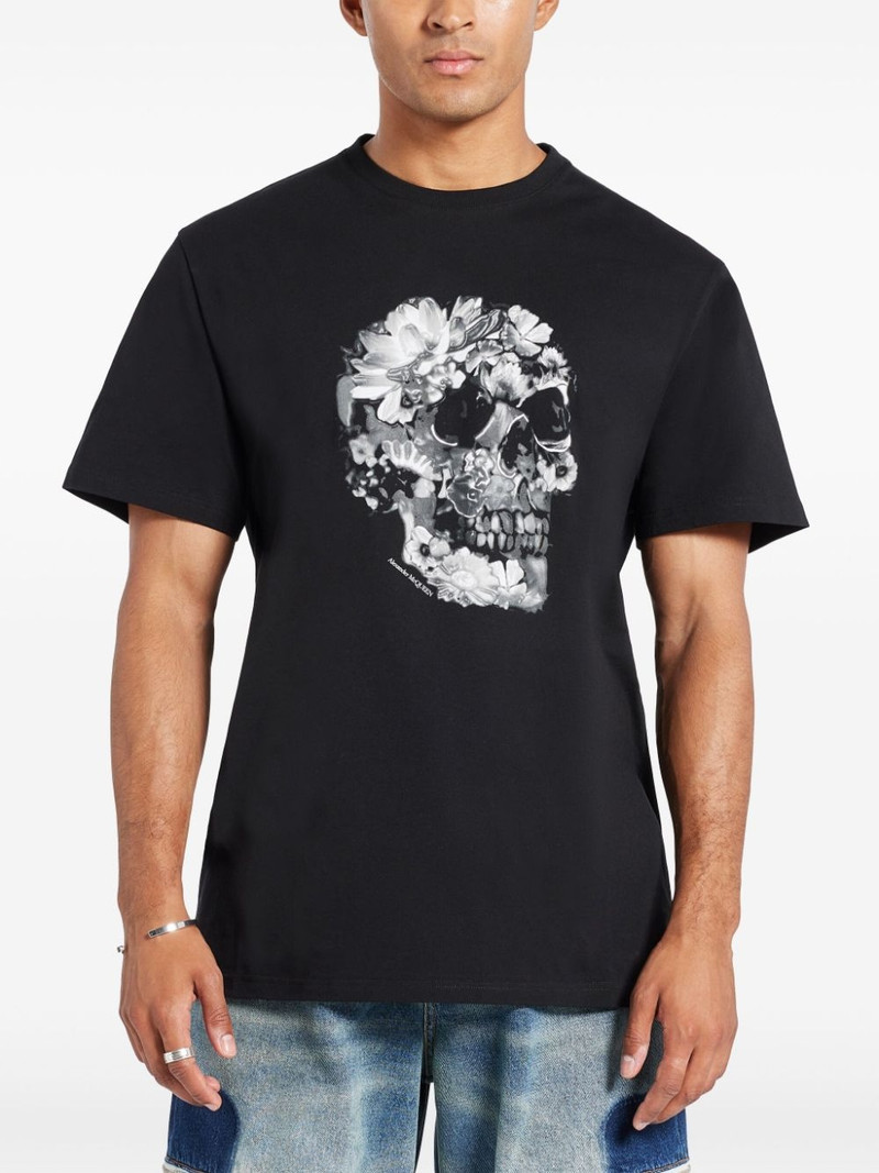 Wax Flower Skull-print T-shirt 3