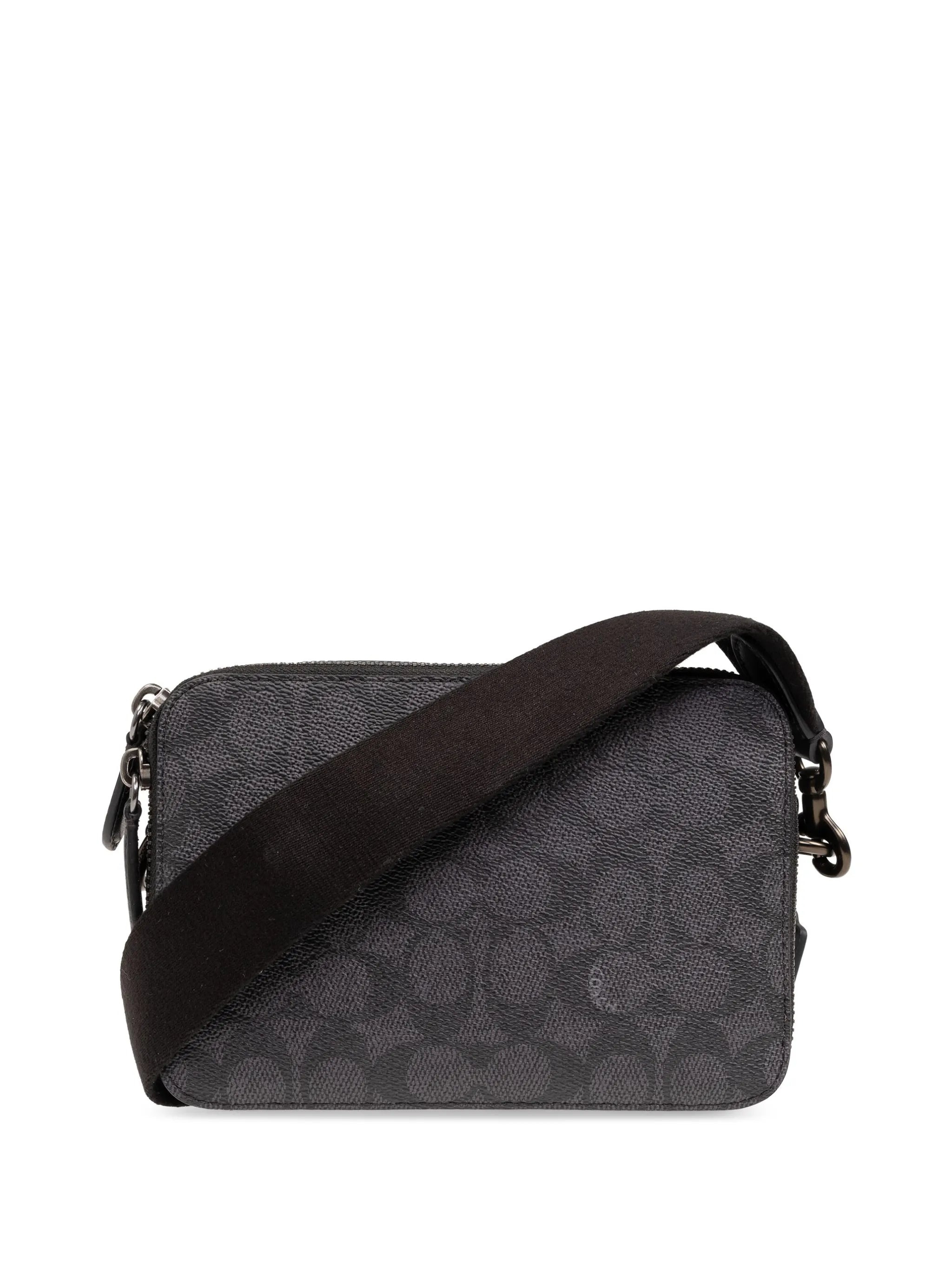 Coach Zipped Leather Messenger Bag - 1
