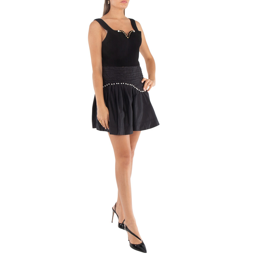 Aje Ladies Black Goldfoil Metal Bar Bodice - 6