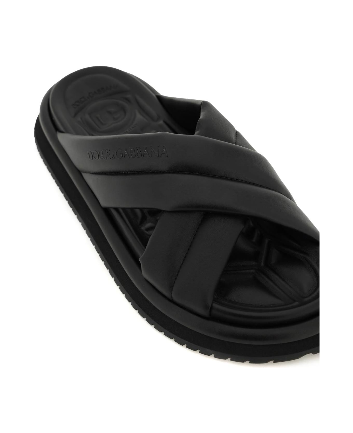 Nappa Effect Fabric Sandal - 4