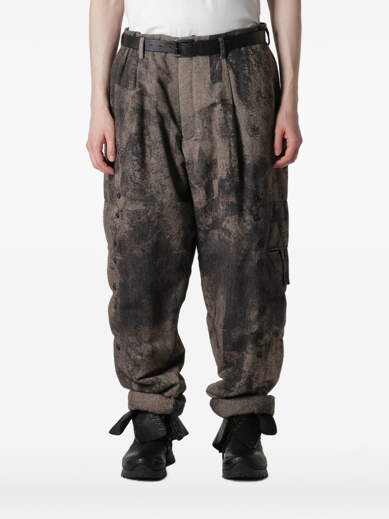 buttoned patterned trousers 1