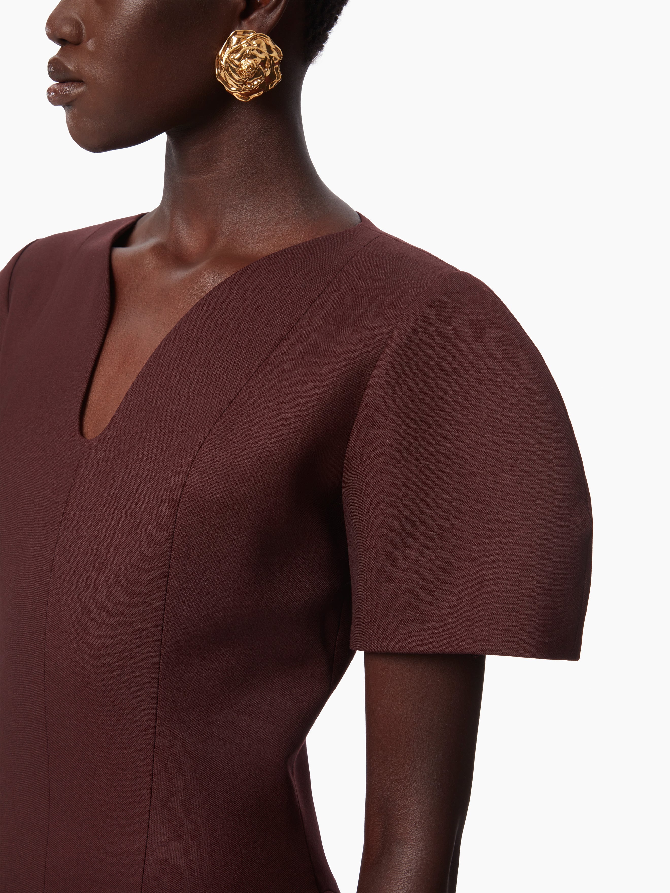 PEPLUM DRESS IN WOOL - 4