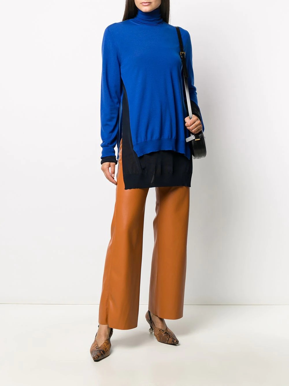 roll-neck step-hem jumper - 2