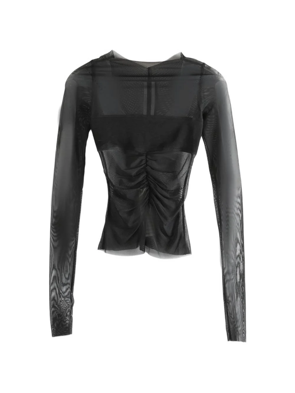 Temple long-sleeved bandeau top - 1