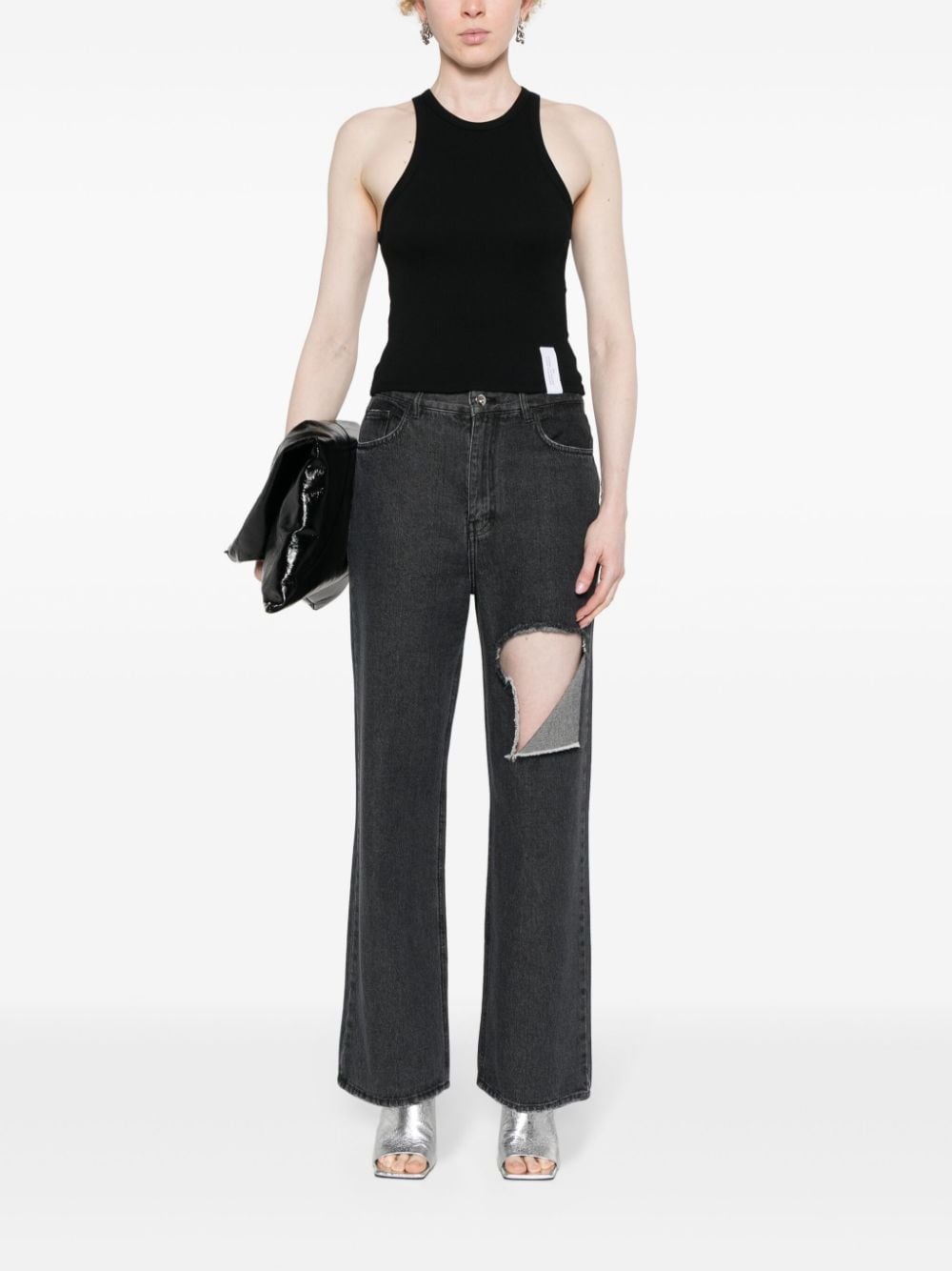 high-rise wide-leg jeans - 2