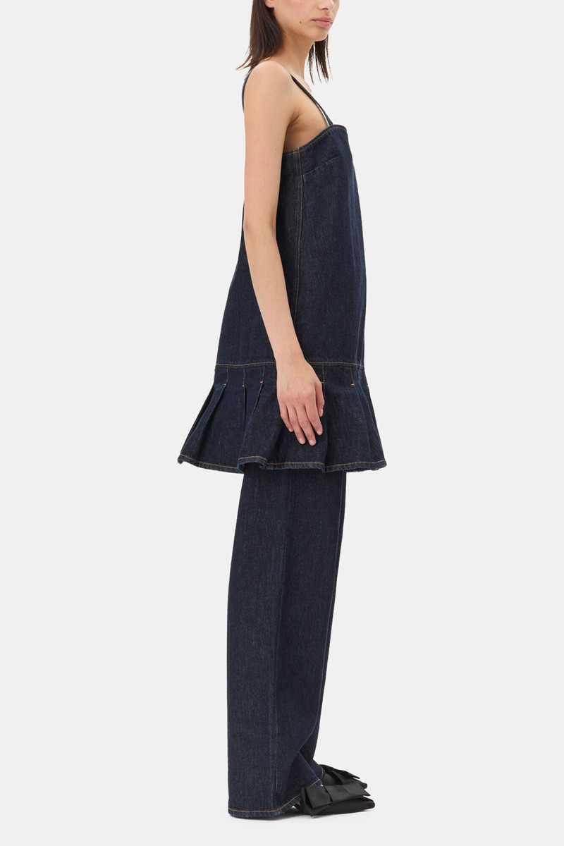 DENIM STRAP MINI DRESS 4