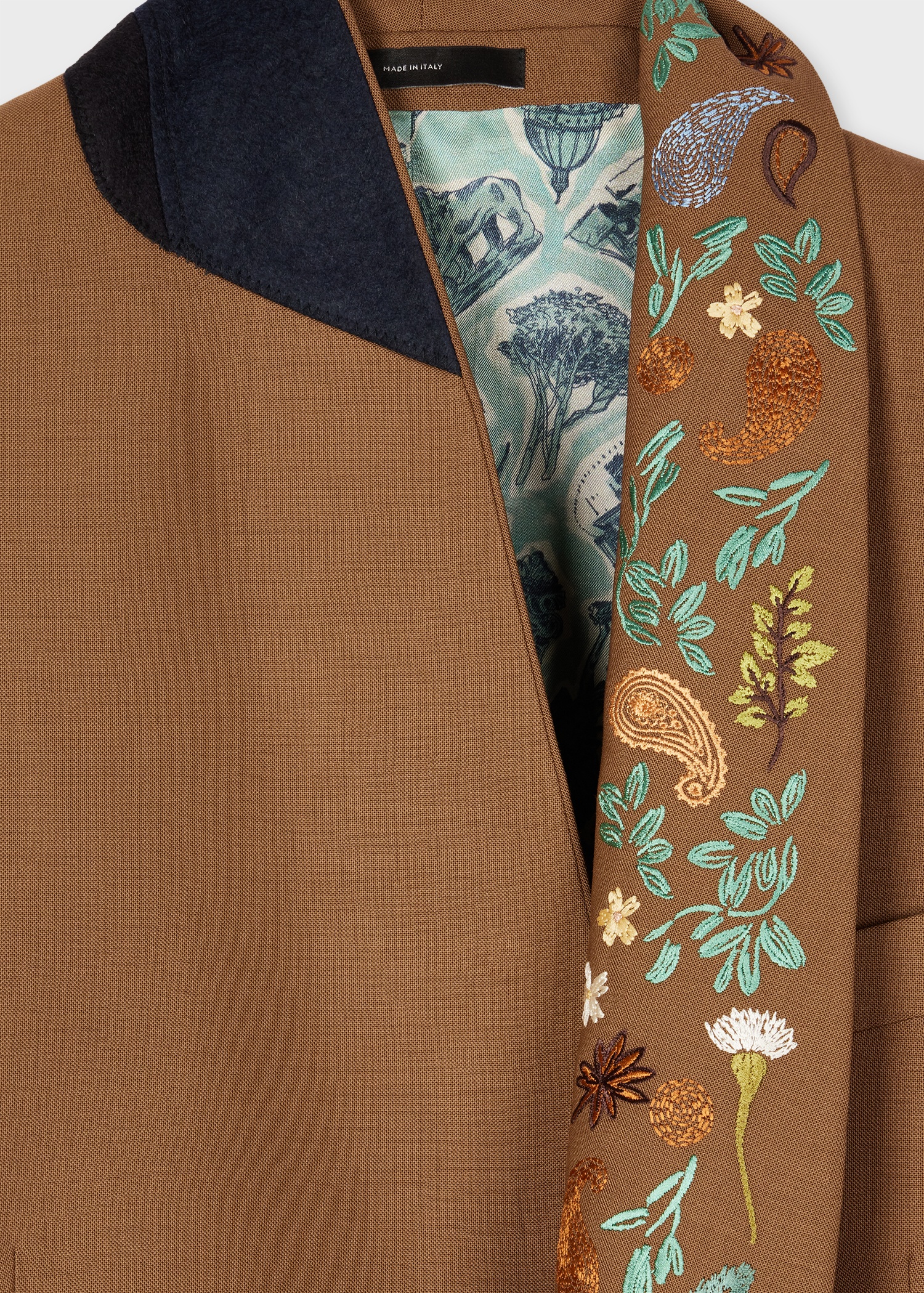 Brown Fresco Wool Embroidered Suit - 2