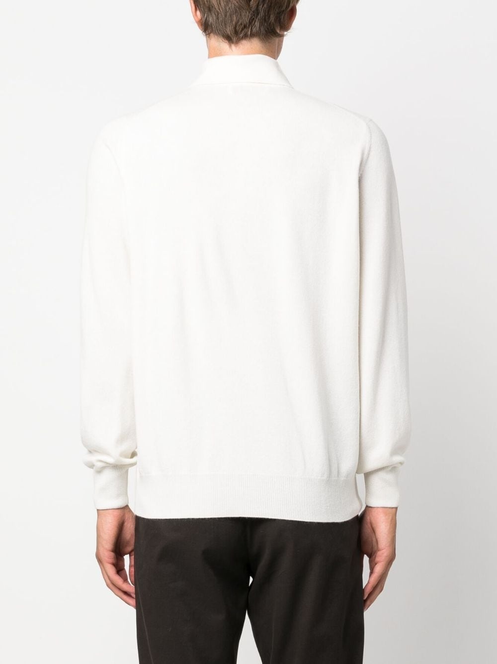 long-sleeve cashmere polo shirt - 4