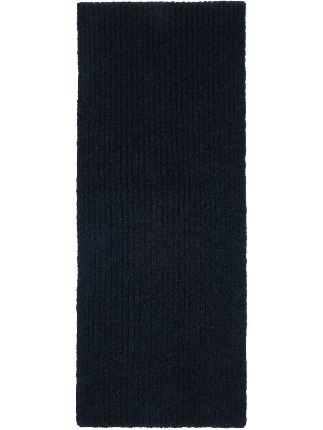 Navy Wool Scarf - 1