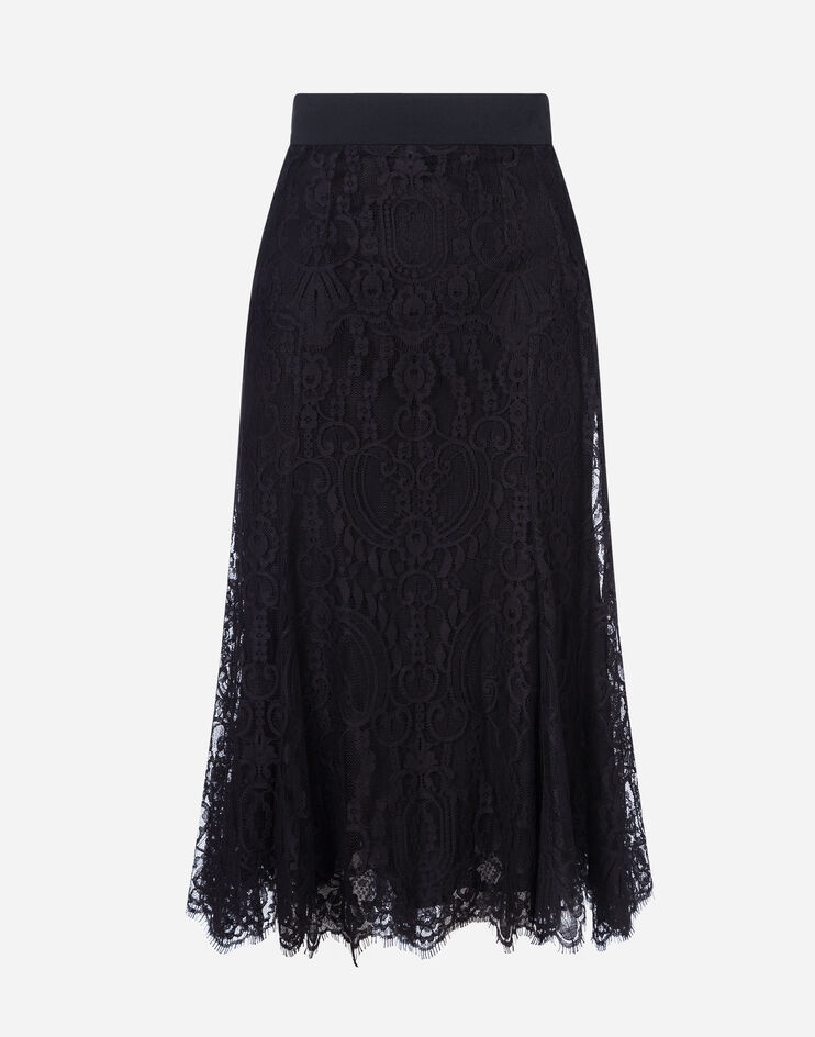 Long chantilly lace skirt - 3