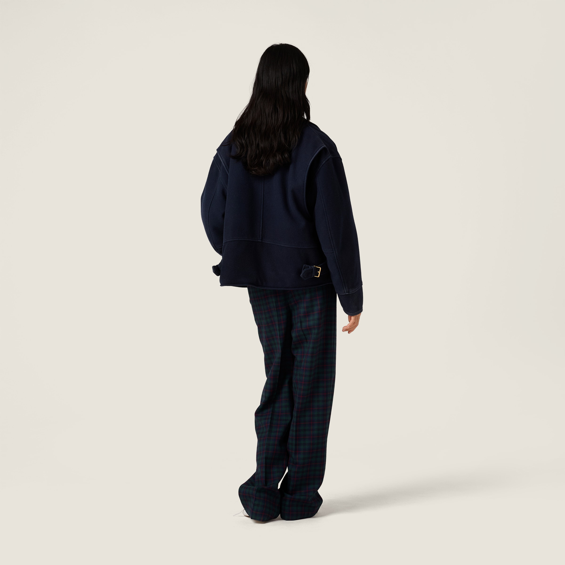 Washed wool cloth blouson jacket - 3