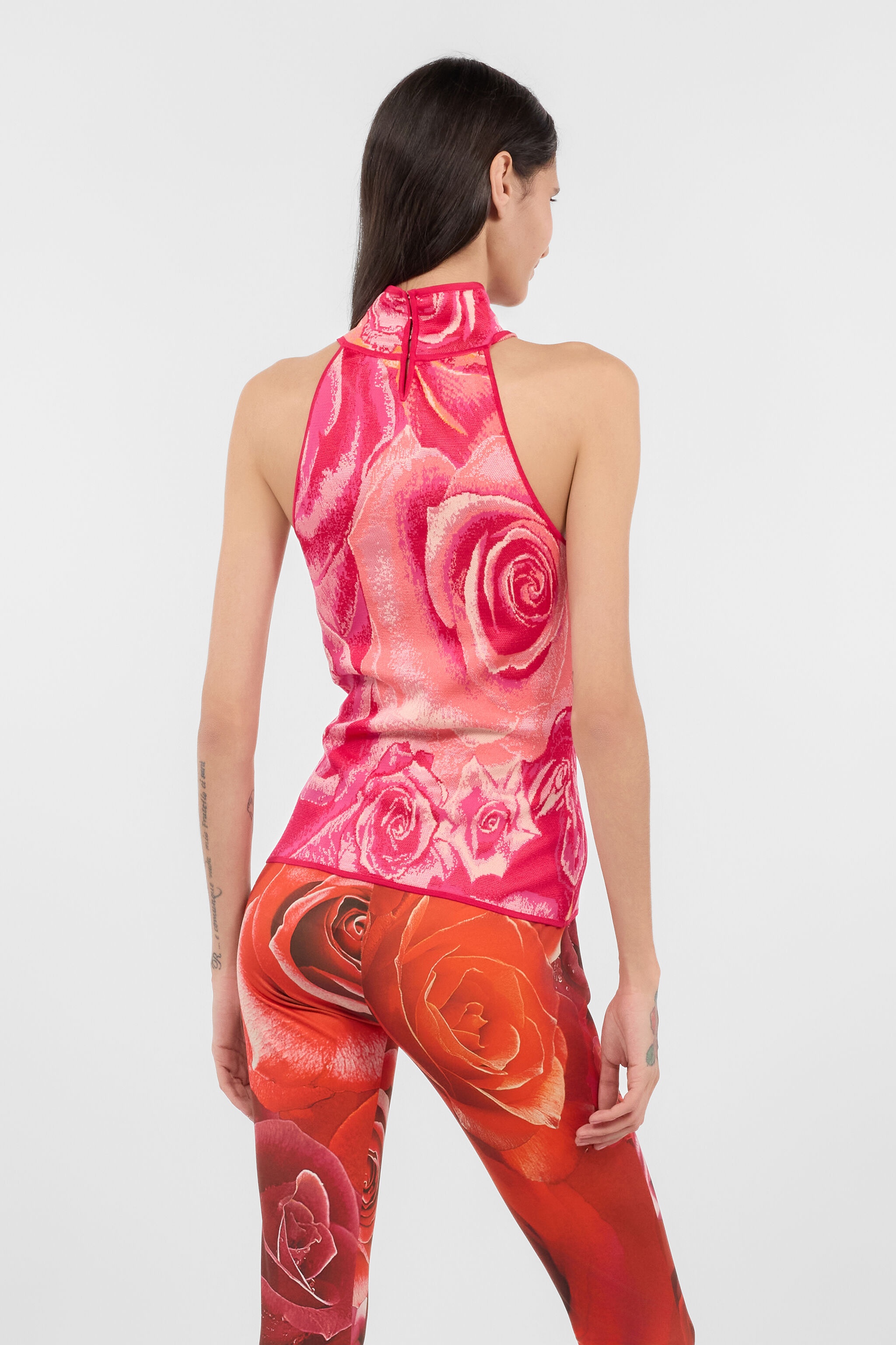 Top With Garden Rose Print - 4