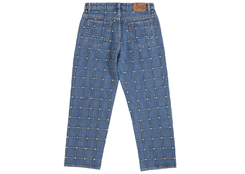 Supreme Supreme Studded Seam Loose Fit Jean Blue outlook