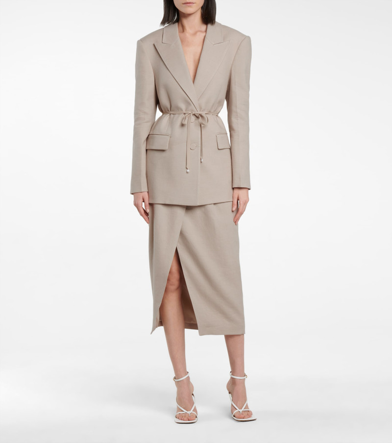Altuzarra Arbor belted linen-blend blazer outlook