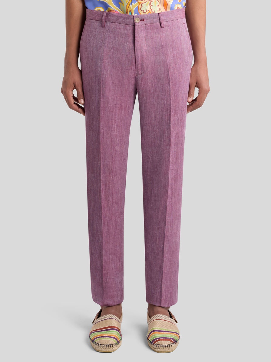 SLUB LINEN-BLEND TROUSERS - 2