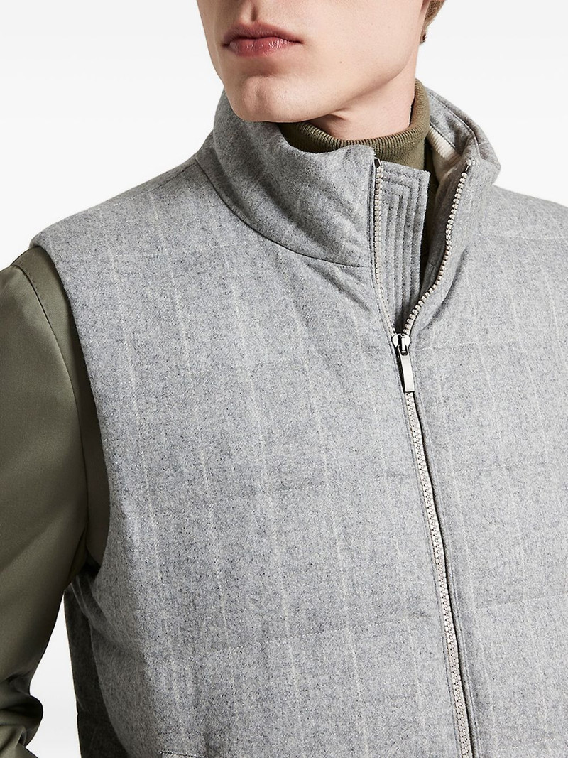 pinstripe quilted gilet 5