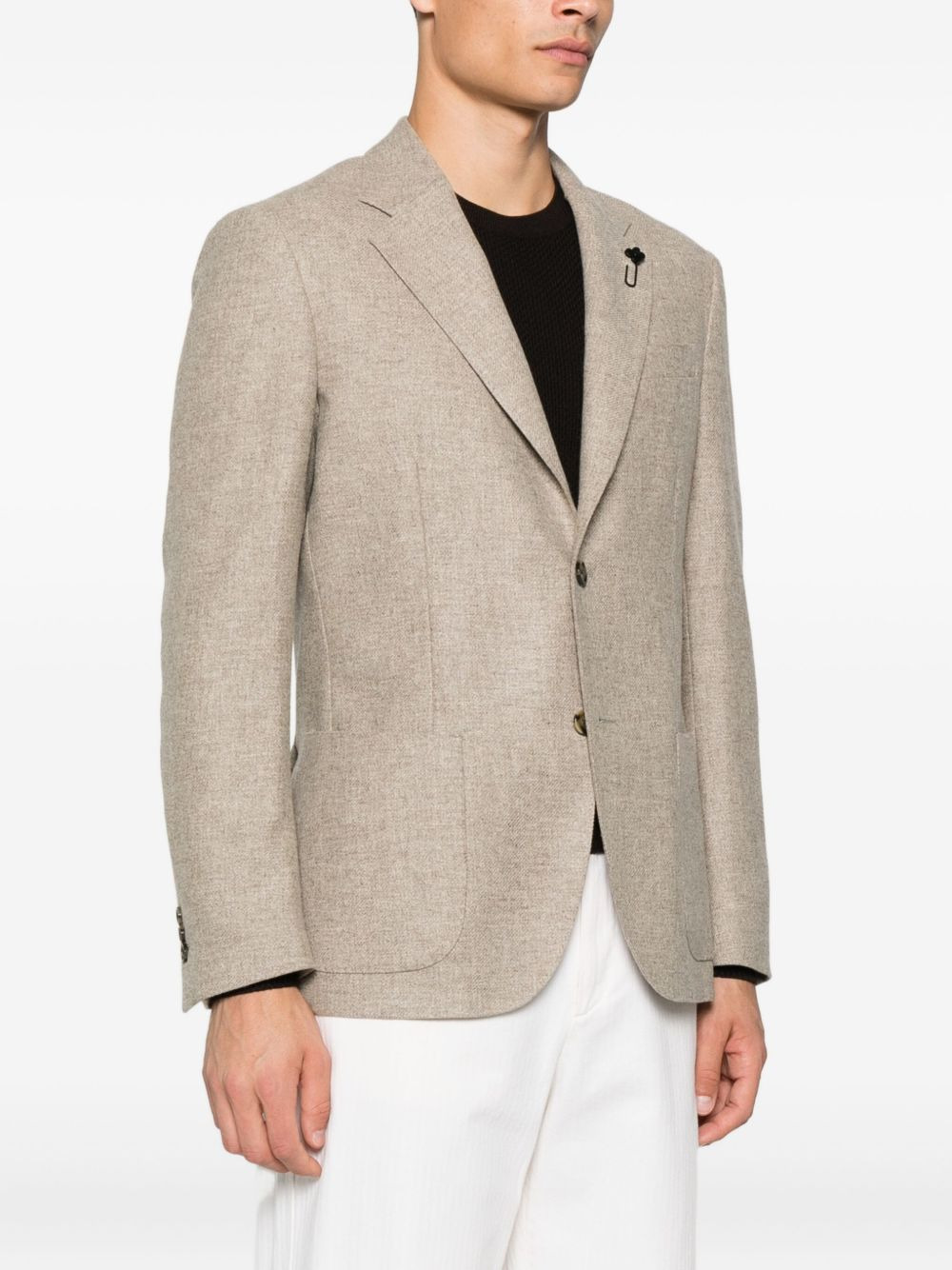 patch-pocket two-button jacket - 3