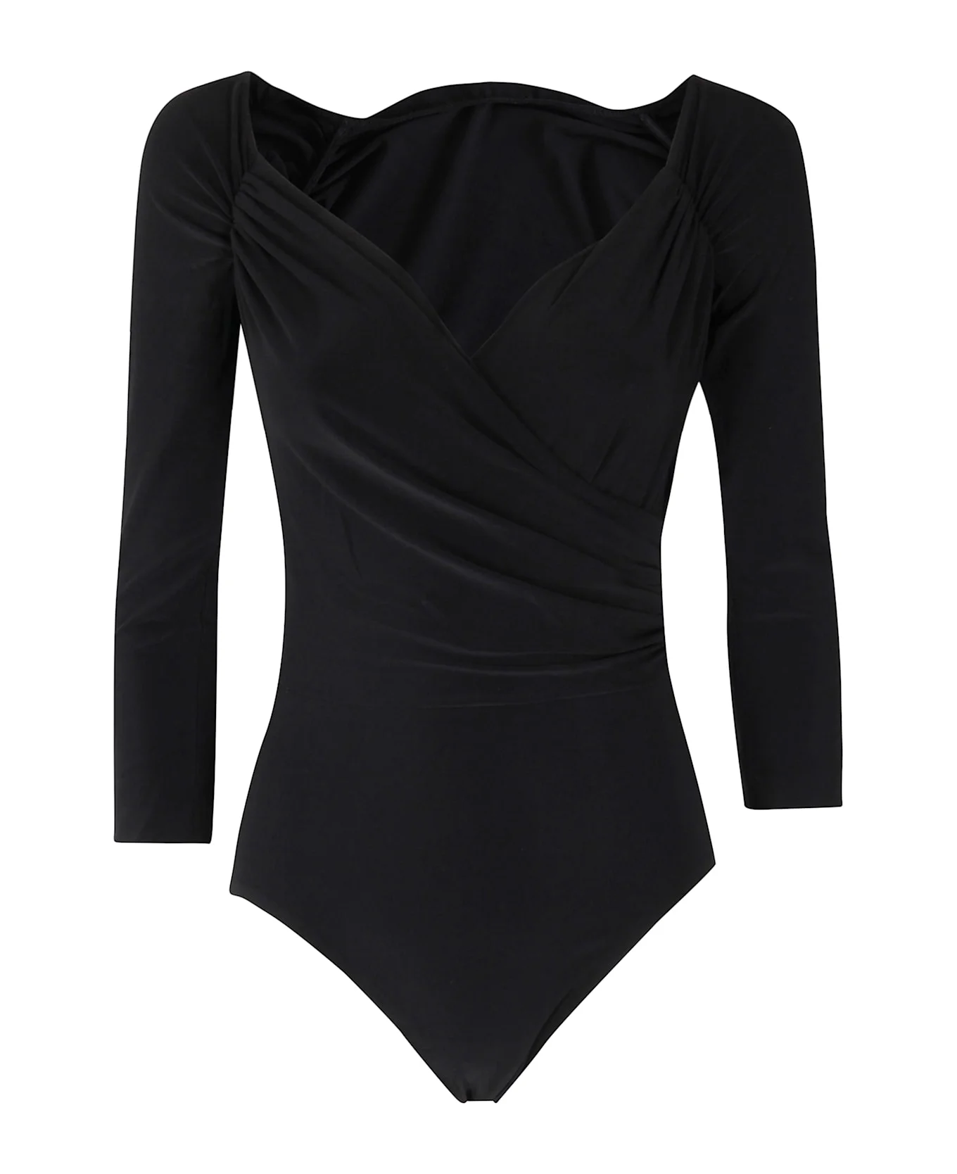 Off Shoulder Sweatheart Bodysuit - 1